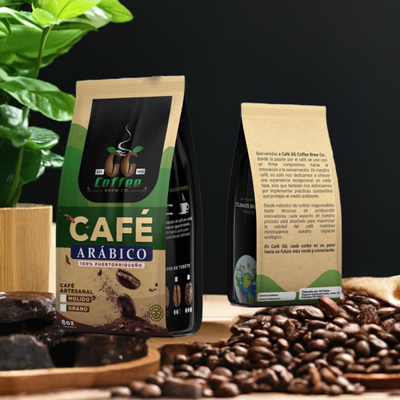 GG Coffee Brew Molido, premium Puerto Rican arabica coffee, medium roast package.